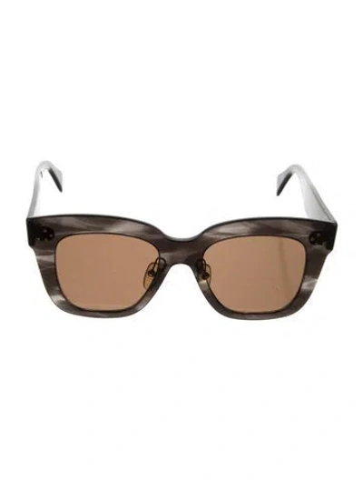 Pre-owned Celine Wayfarer Tinted Sunglasses In Black