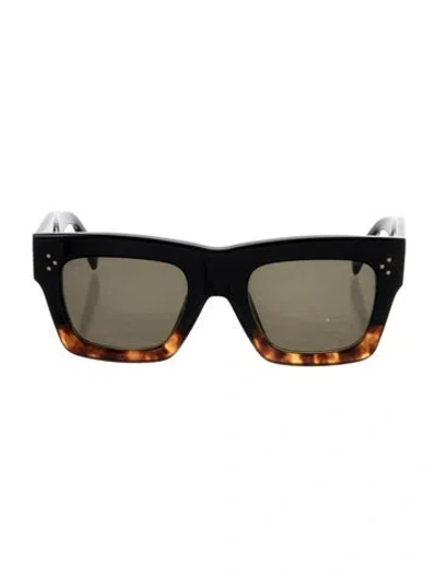 Pre-owned Celine Wayfarer Tinted Sunglasses In Black