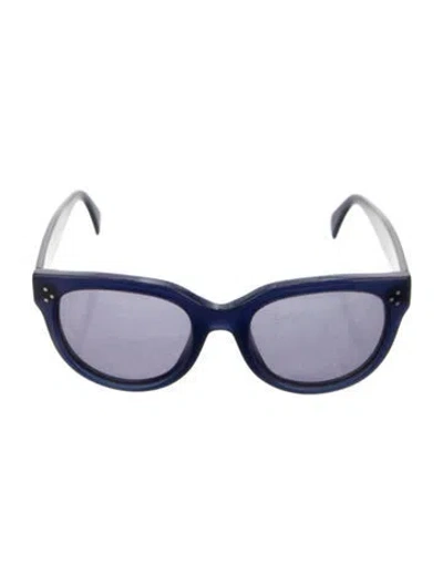 Pre-owned Celine Wayfarer Tinted Sunglasses In Blue