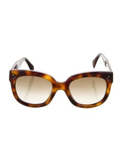 Pre-owned Celine Wayfarer Tinted Sunglasses In Brown