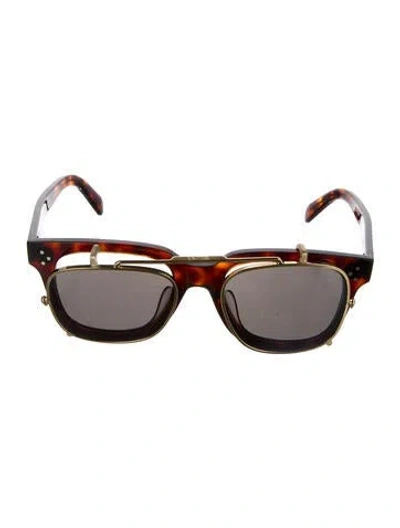 Pre-owned Celine Wayfarer Tinted Sunglasses In Brown