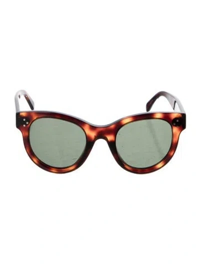 Pre-owned Celine Wayfarer Tinted Sunglasses In Brown