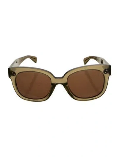 Pre-owned Celine Wayfarer Tinted Sunglasses In Green