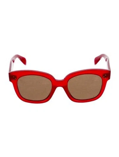 Pre-owned Celine Wayfarer Tinted Sunglasses In Red