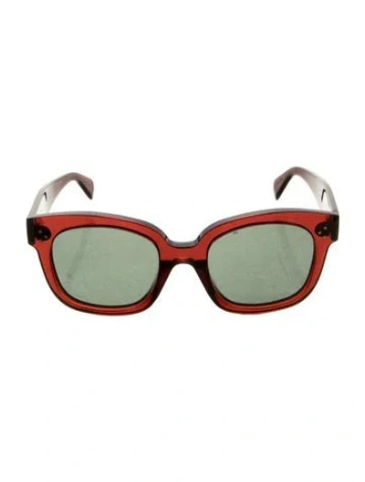 Pre-owned Celine Wayfarer Tinted Sunglasses In Red