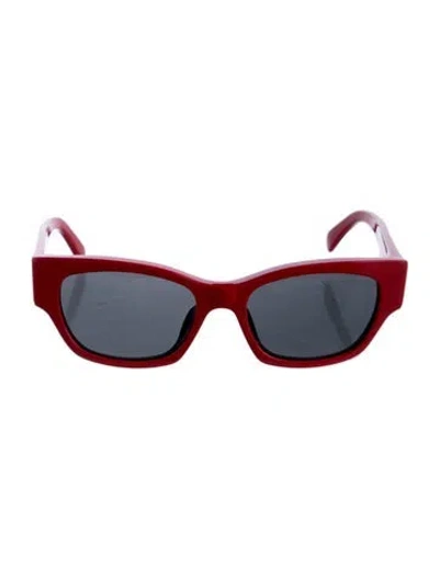 Pre-owned Celine Wayfarer Tinted Sunglasses In Red