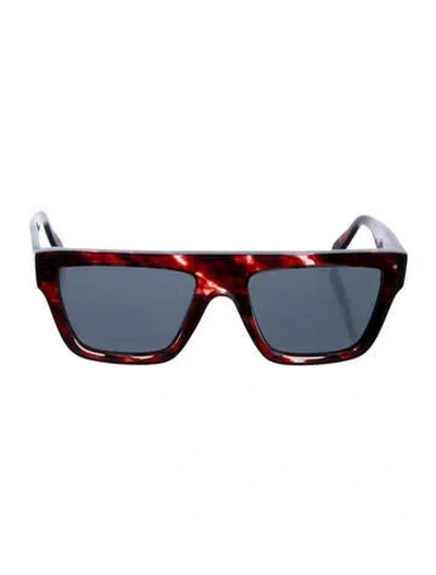 Pre-owned Celine Wayfarer Tinted Sunglasses In Red