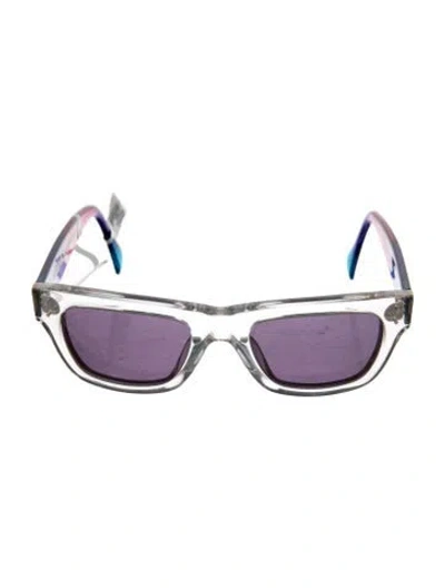 Pre-owned Celine Wayfarer Tinted Sunglasses In Transparent