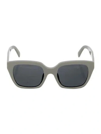 Pre-owned Celine Wayfarer Tinted Sunglasses In White