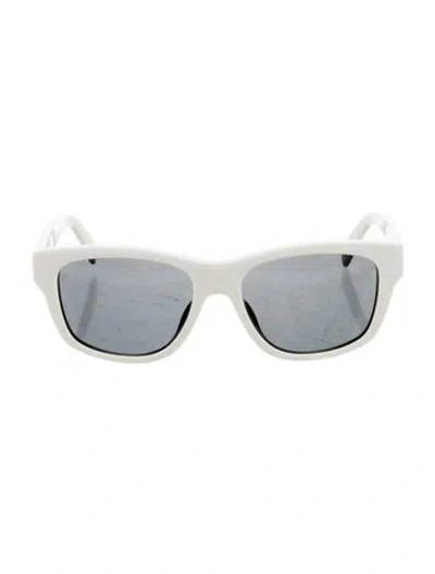Pre-owned Celine Wayfarer Tinted Sunglasses In White