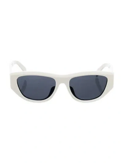 Pre-owned Celine Wayfarer Tinted Sunglasses In White