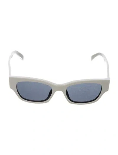 Pre-owned Celine Wayfarer Tinted Sunglasses In White
