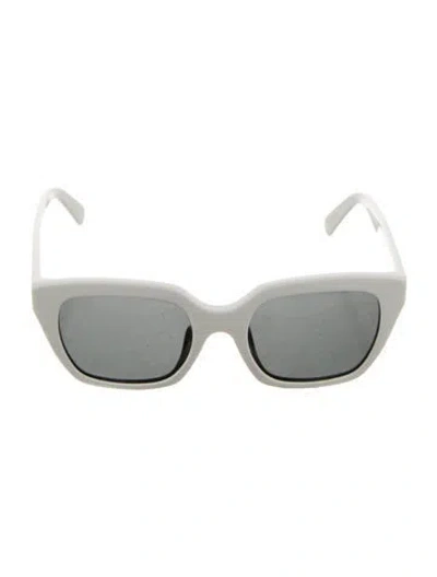 Pre-owned Celine Wayfarer Tinted Sunglasses In White