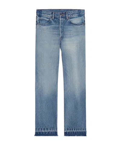 Celine Wesley Jeans In Cotton Denim In Blue