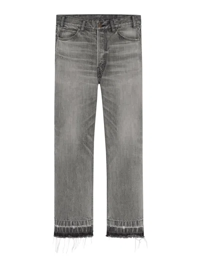 Celine Wesley Jeans In Gray Valley Wash Denim In Grey