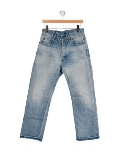 Pre-owned Celine Wesley Straight Leg Jeans In Blue