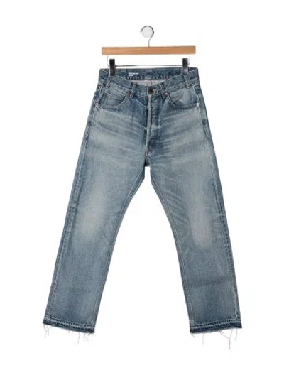 Pre-owned Celine Wesley Straight Leg Jeans In Blue