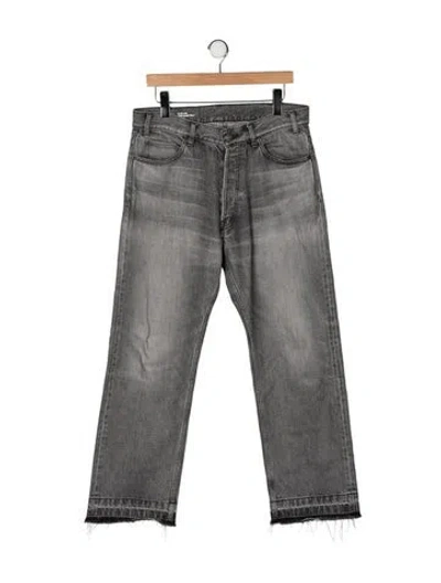 Pre-owned Celine Wesley Straight-leg Jeans In Black