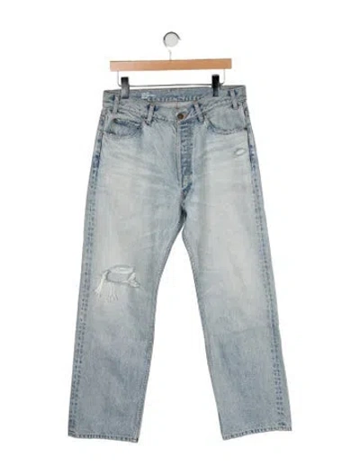 Pre-owned Celine Wesley Straight-leg Jeans In Blue