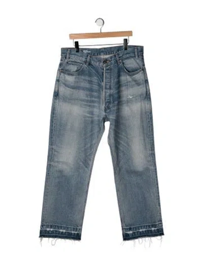 Pre-owned Celine Wesley Straight-leg Jeans In Blue