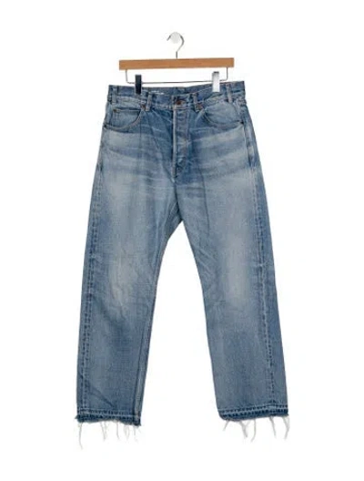 Pre-owned Celine Wesley Wide Leg Jeans In Blue