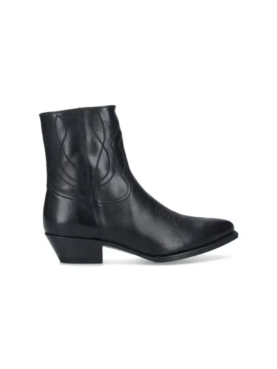 Celine Western Boots In Black