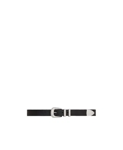 Celine Western Medium Vintage Belt In Black