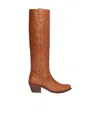 Celine Western Style Boots In Brown