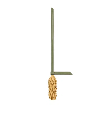 Celine Wheat Charm In Smooth Lambskin In Green