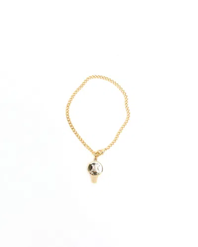 Celine Céline Whistle Charm Bracelet In Gold