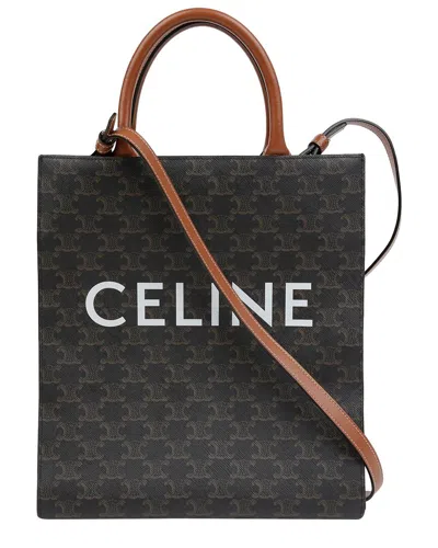 Pre-owned Celine White Calfskin Cabas Small Tote (authentic Pre-loved)