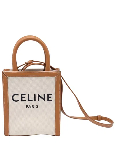 Celine White Canvas Mini Vertical Cabas Tote (authentic Pre-loved)