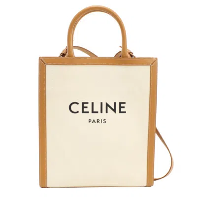 Pre-owned Celine White Canvas Tote Bag ()