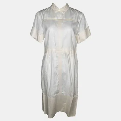 Pre-owned Celine White Cargo Shirt Dress