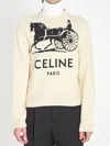 Celine White Cashmere Pullover In Neutral