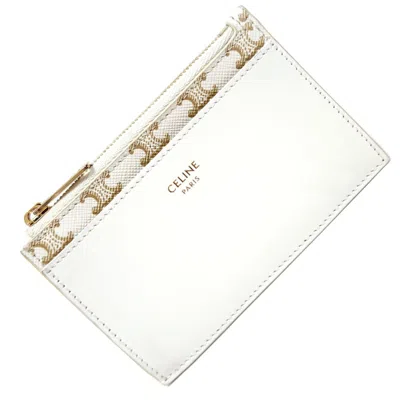Pre-owned Celine White Coin Purse/coin Case ()