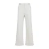 Celine Triomphe Signature Pants Featuring Gold-tone Hardware In White