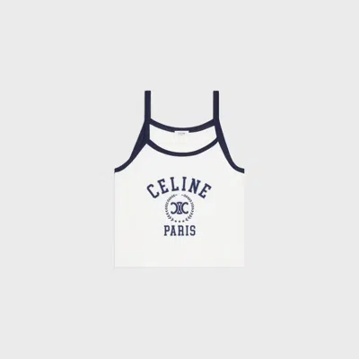 Celine White Cotton Tank Top
