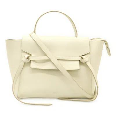 Pre-owned Celine White Leather Handbag Shoulder Bag Tote Bag ()