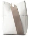 Celine White Leather Seau Sangle Handbag (authentic Pre-loved)