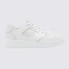 Celine Men Ct-09 Leather Sneakers With Mesh Inserts In White