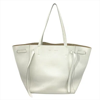 Pre-owned Celine White Leather Tote Bag ()