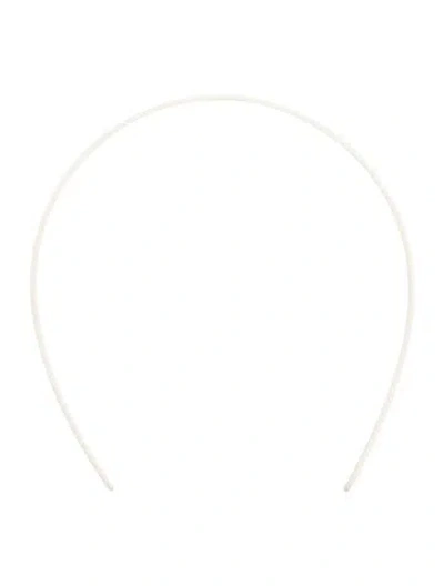 Pre-owned Celine White Logo Headband