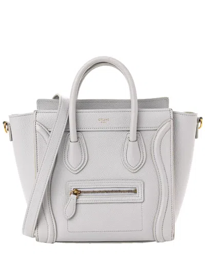 Celine White Smooth Leather Nano Luggage (authentic Pre-loved)