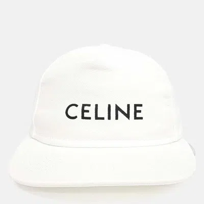 Pre-owned Celine White Snapback Hat