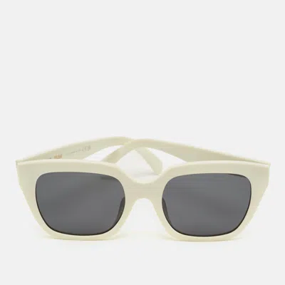 Pre-owned Celine White/black Cl40198f Square Sunglasses