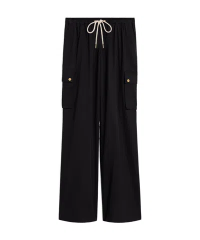 Celine Wide-leg Casual Pants In Black