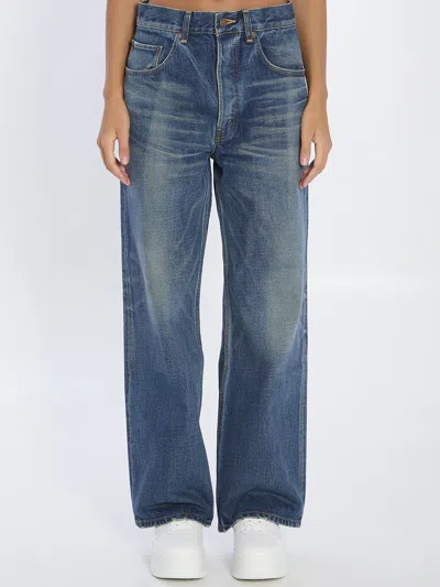 Celine Wide-leg Jeans In Blue