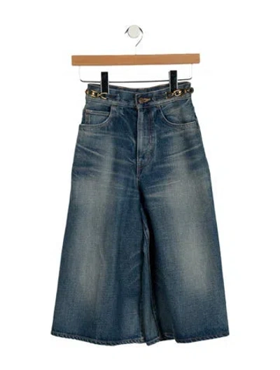 Pre-owned Celine Wide Leg Pants In Blue