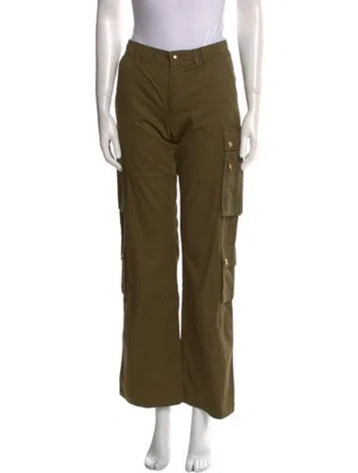 Pre-owned Celine Wide Leg Pants In Green